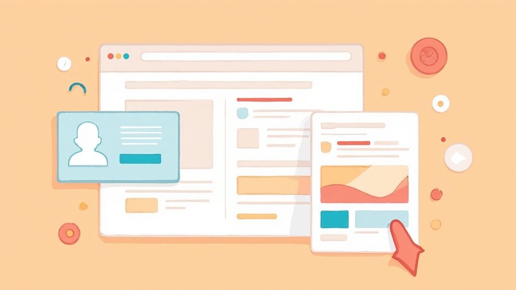 Consultant working on their laptop, establishing a digital presence.