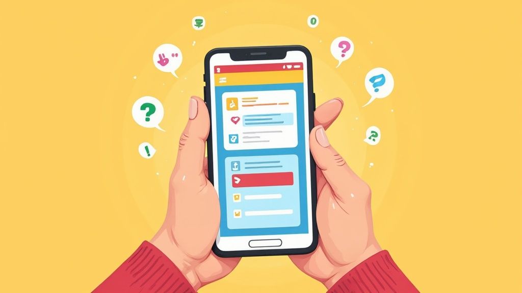A social media poll asking 'Which feature should we build next?'