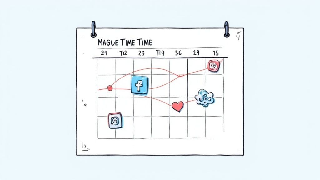 Post Consistently with Optimal Timing and Frequency