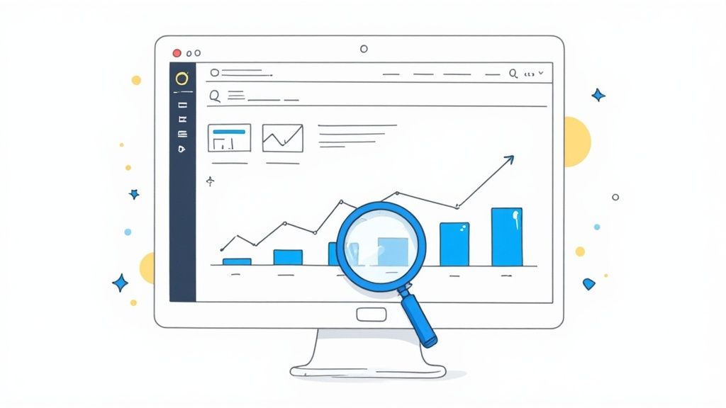 A person looking at a tablet displaying colorful graphs and analytics charts.