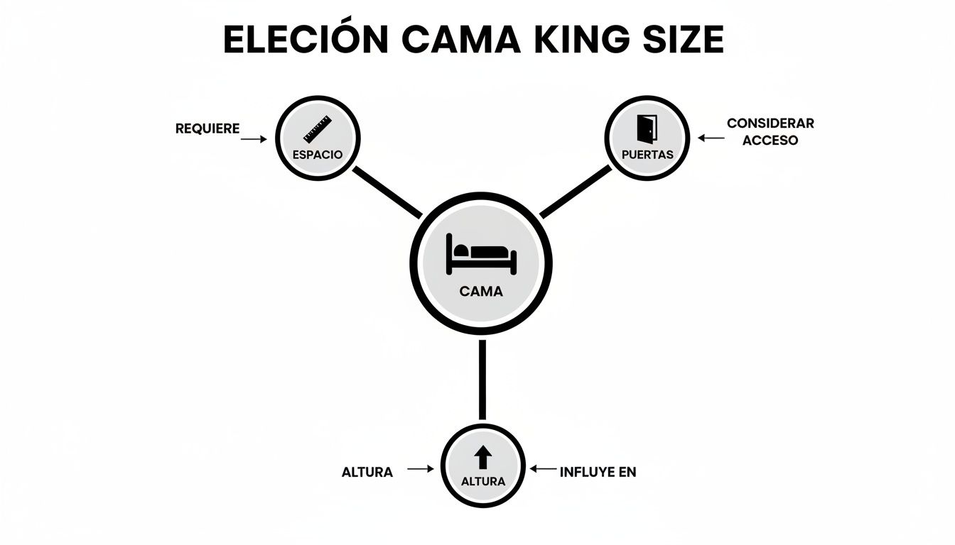 Infographic about cama king size