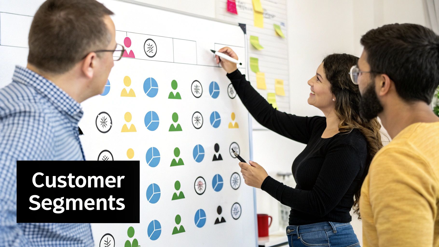 Infographic showcasing a Customer Demographics and Segmentation Analysis pivot table, with charts for age distribution and purchase frequency by location.