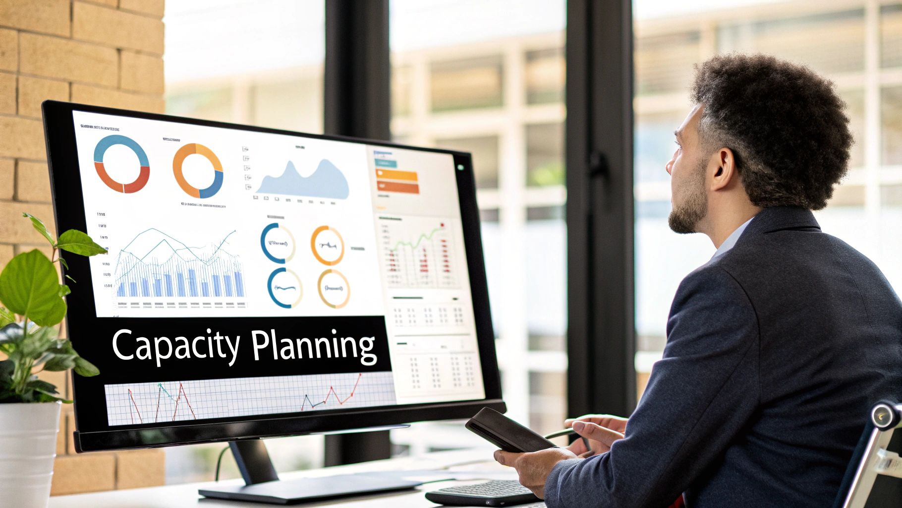 An infographic explaining the principles of Capacity-Based Resource Allocation, including tracking availability, matching skills, and preventing overcommitment.