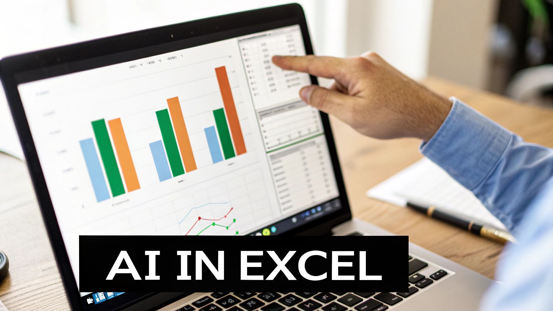 AI analyzing data directly within an Excel spreadsheet