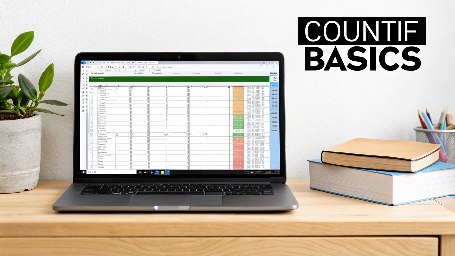 An Excel spreadsheet showing data analysis being performed.