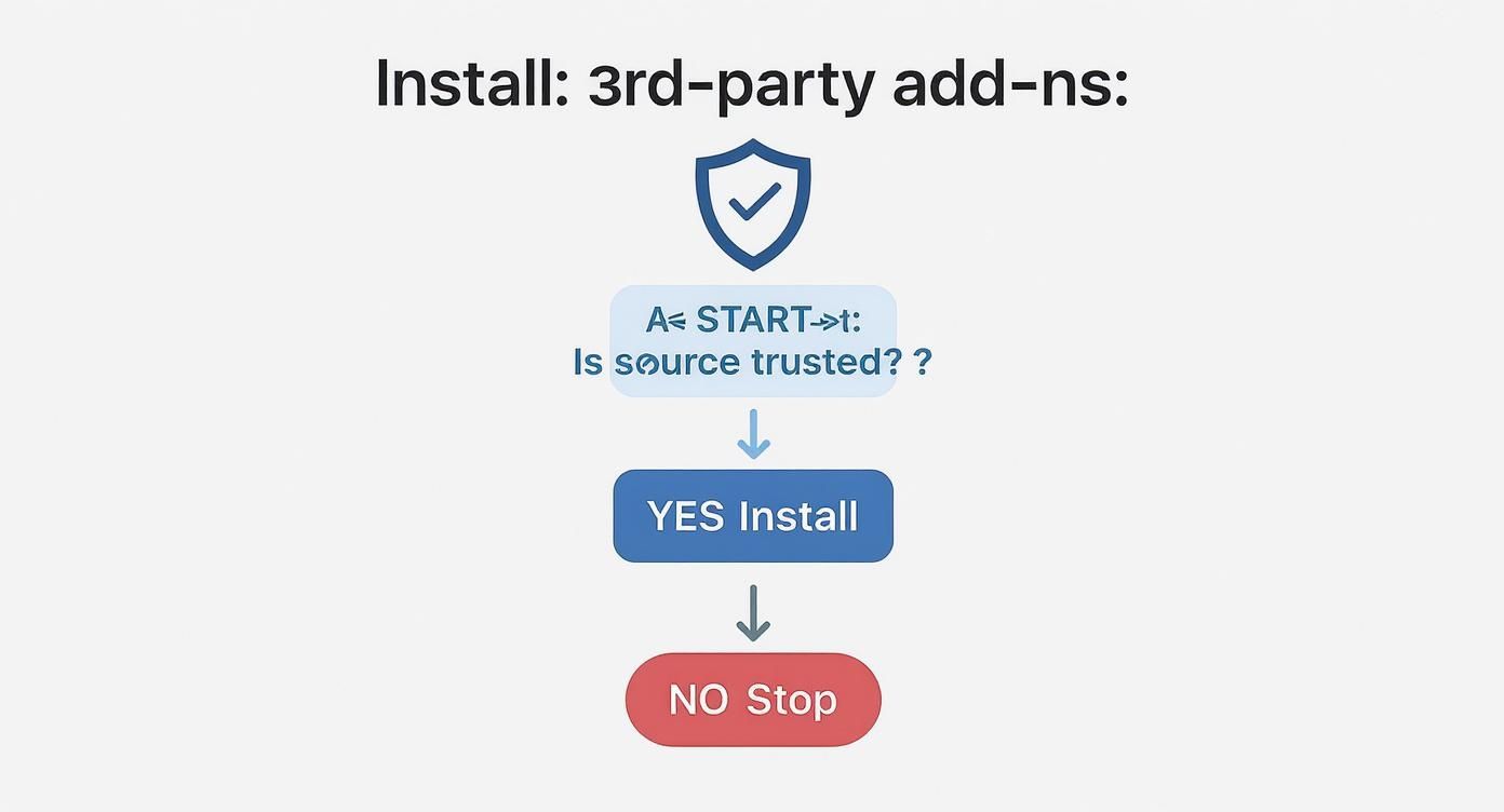 Infographic about how to add add ins in excel