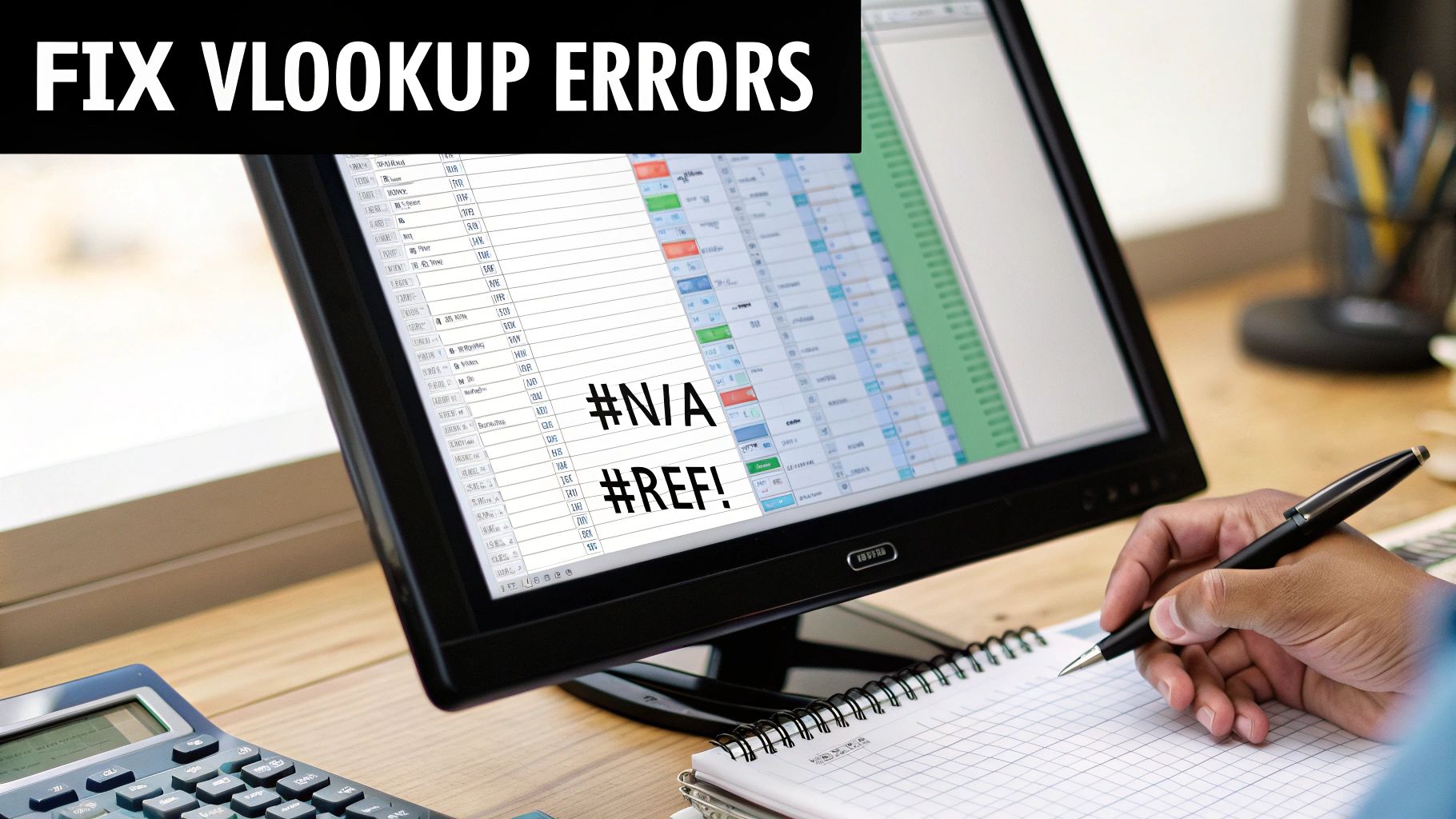 Person looking at a computer screen with a frustrated expression, representing Excel errors.