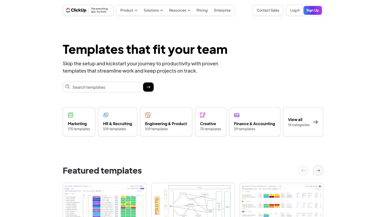 ClickUp Template Center