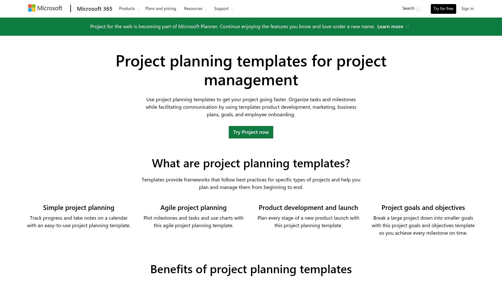 Microsoft (Project and Excel templates)