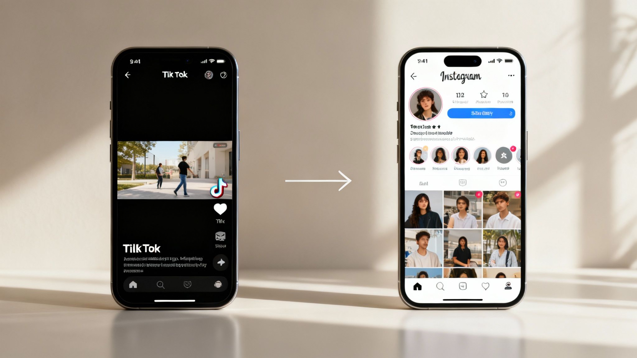 A content creator planning their cross-platform strategy on a tablet.