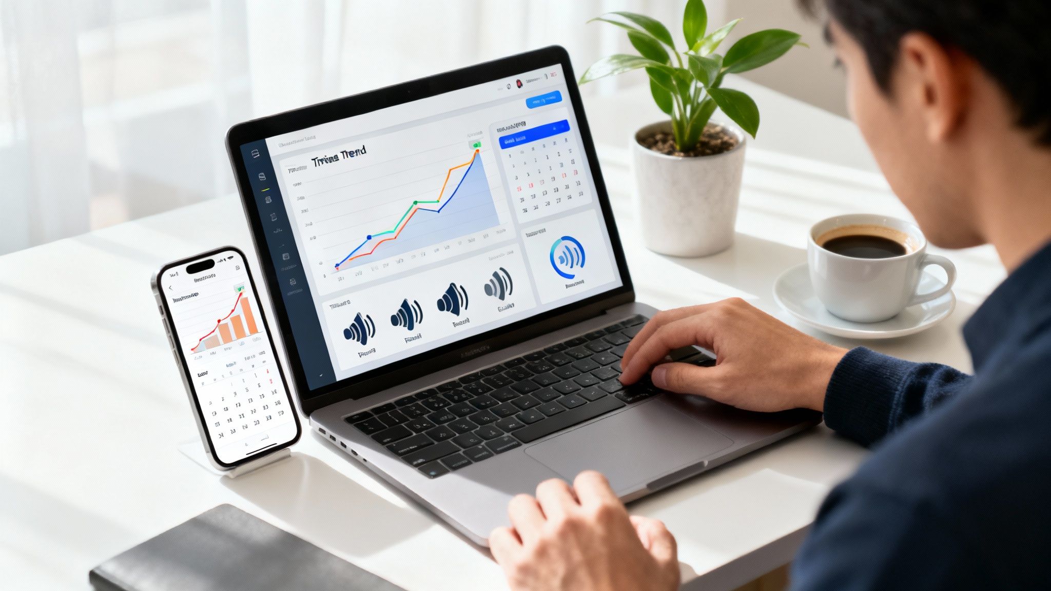 A person writing in a notebook, planning a TikTok script.