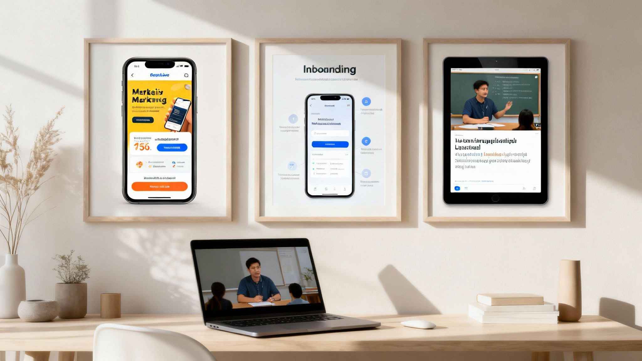 People in different industries collaborating over a digital interface