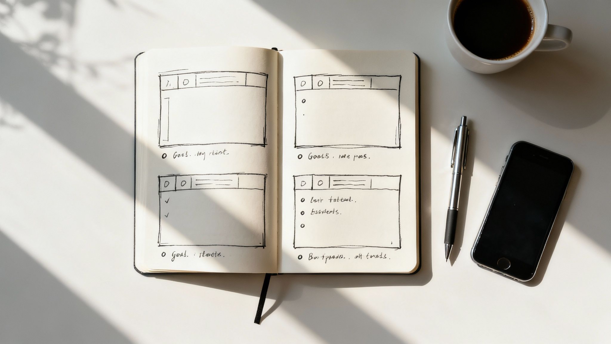 A small business owner filming a video with a smartphone on a tripod.