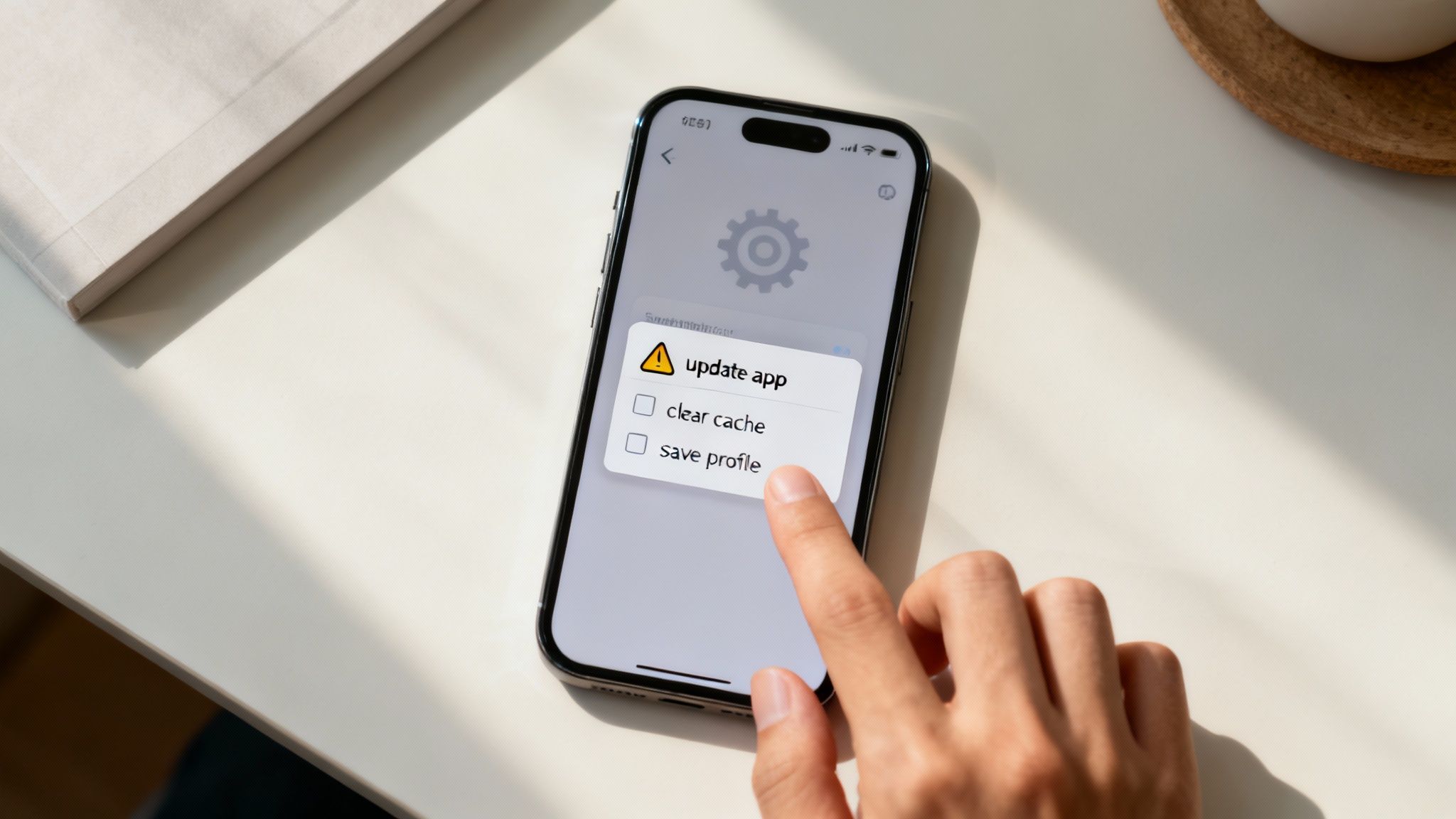 A person looking at their phone with a frustrated expression, with TikTok and Instagram icons floating around.