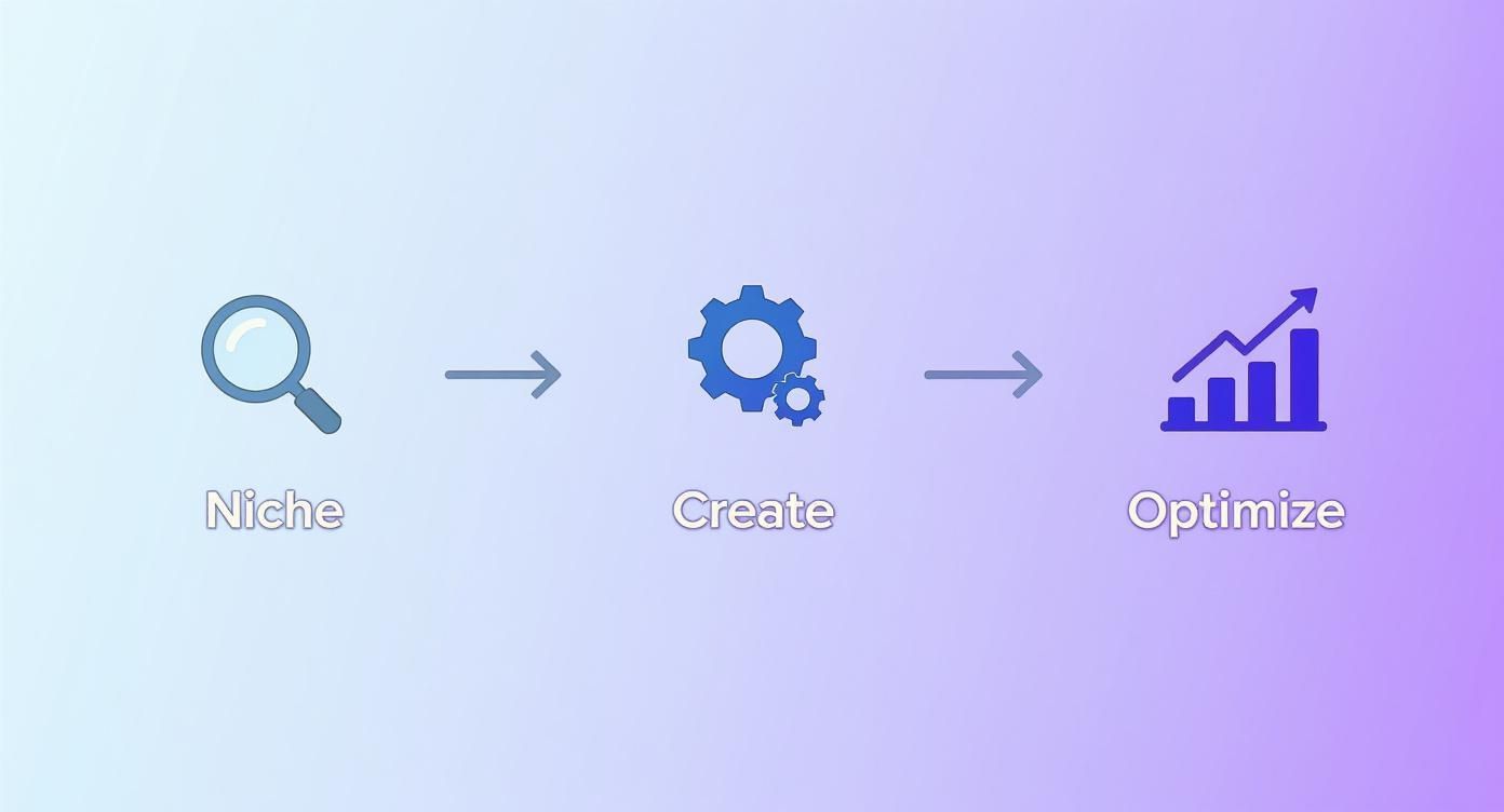 Infographic about how to create a faceless youtube channel