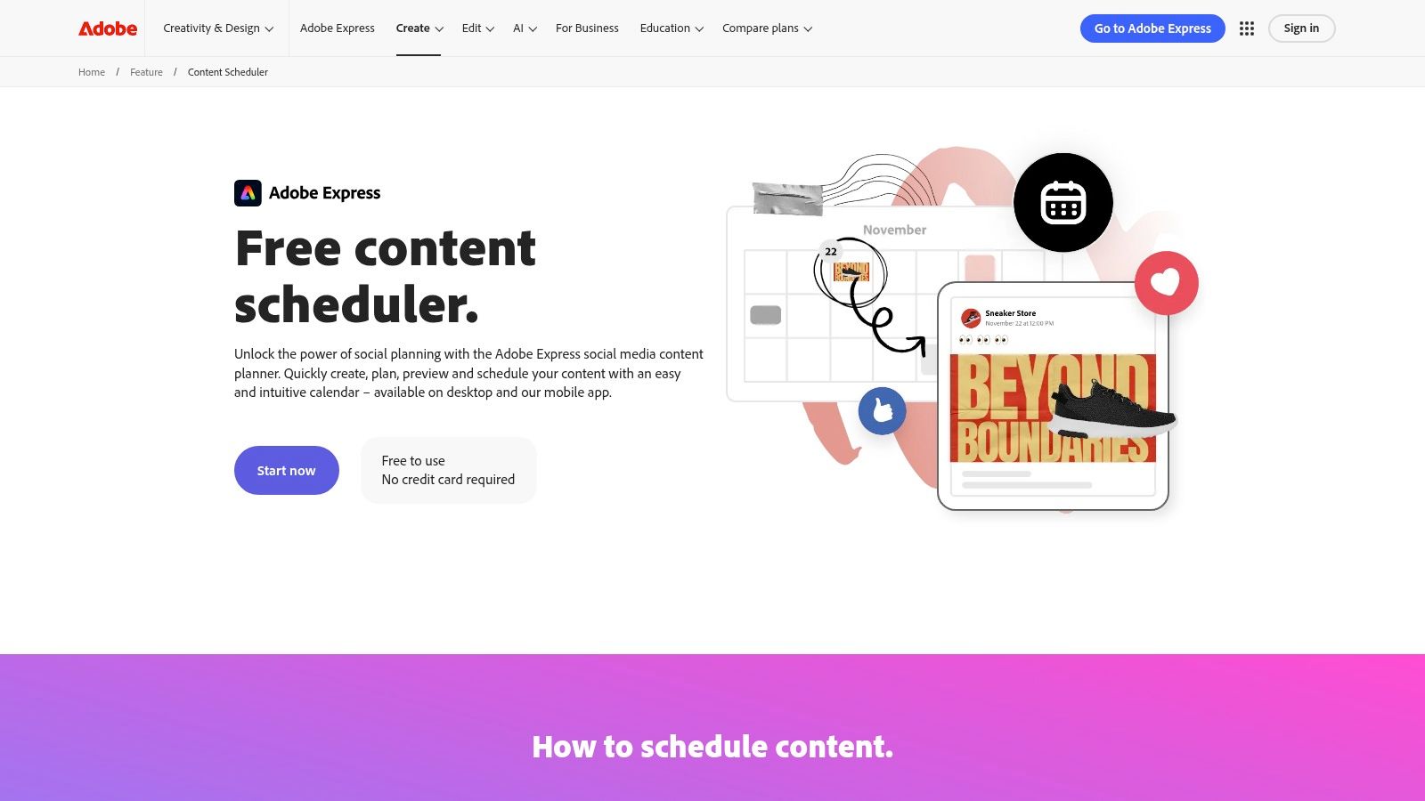 Adobe Express (Content Scheduler)