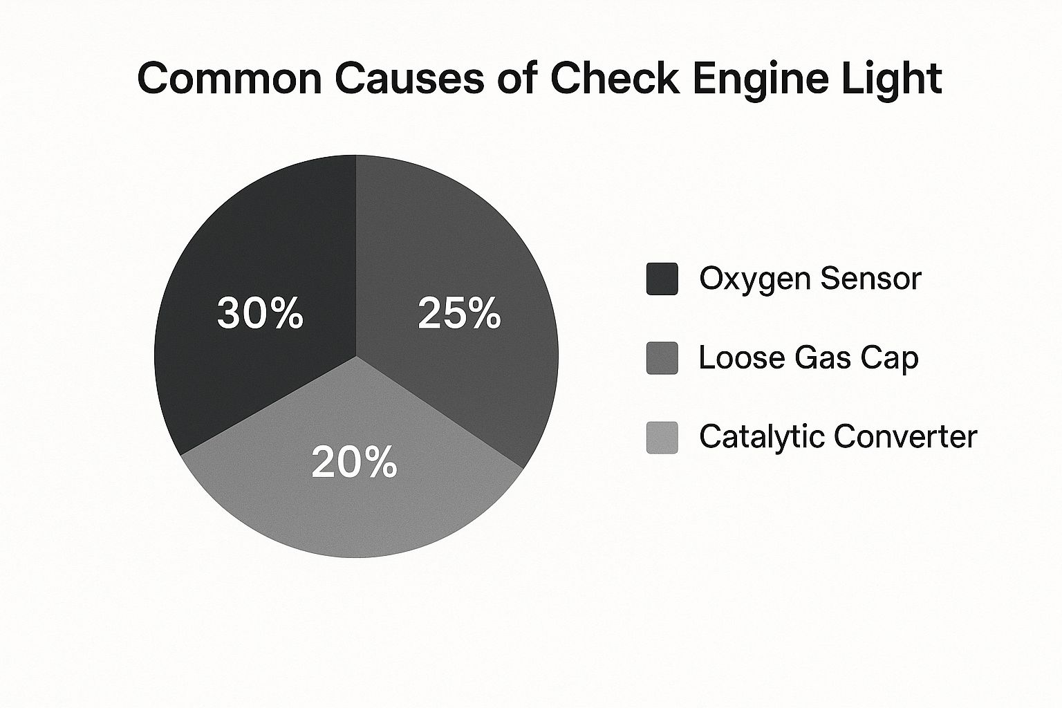 Infographic about what does check engine light mean