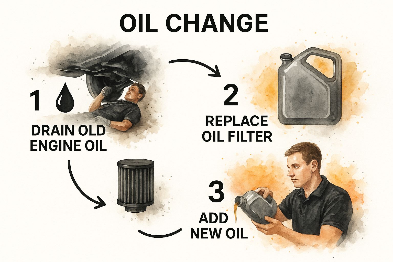 Infographic showing key data about Regular Oil Change