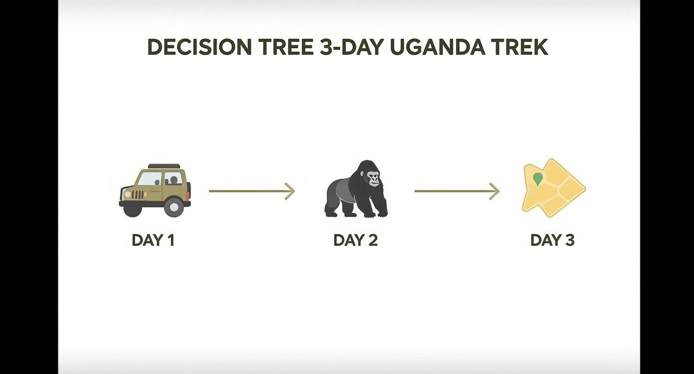 Infographic about 3 days gorilla trekking uganda