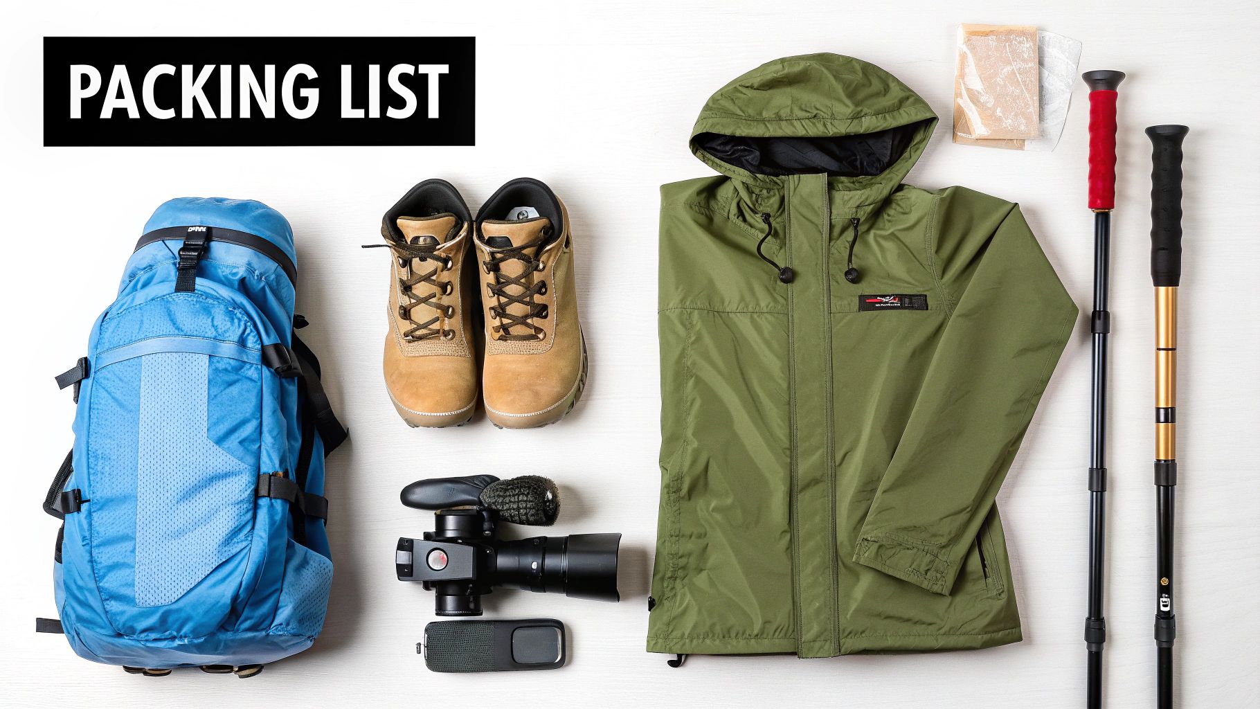 A group of tourists trekking through a lush green forest trail