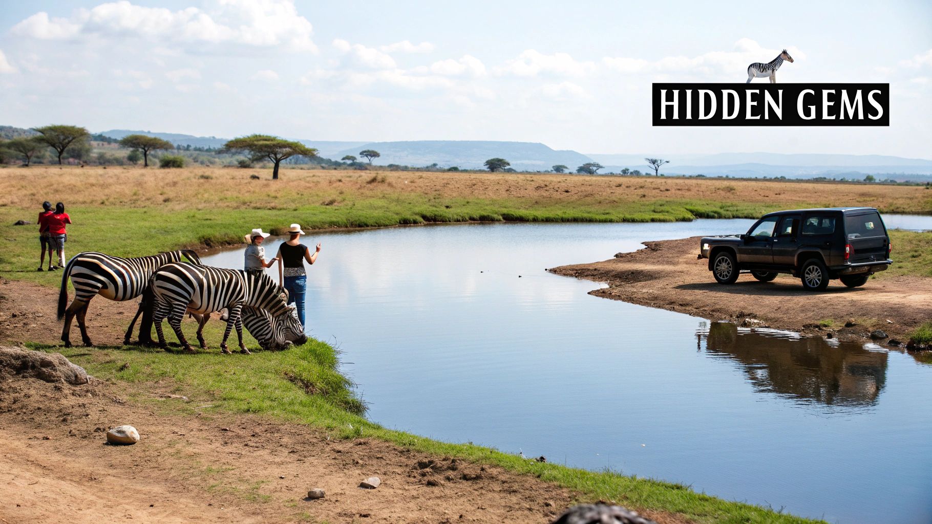 Zebras grazing in Lake Mburo National Park, a hidden gem park in Uganda
