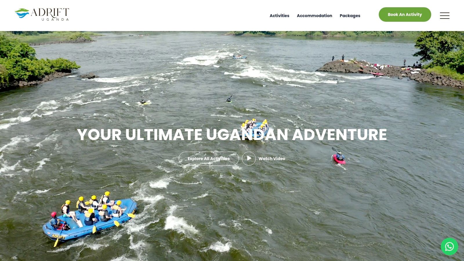 Adrift Uganda (Jinja) — Nile adventure & bungee