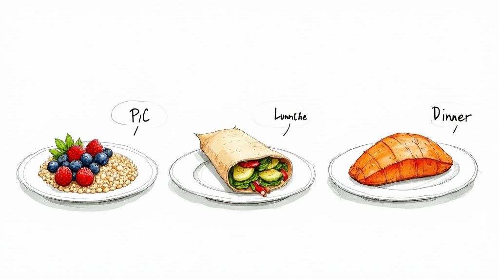 A person looking thoughtfully at their phone, representing questions about macros.