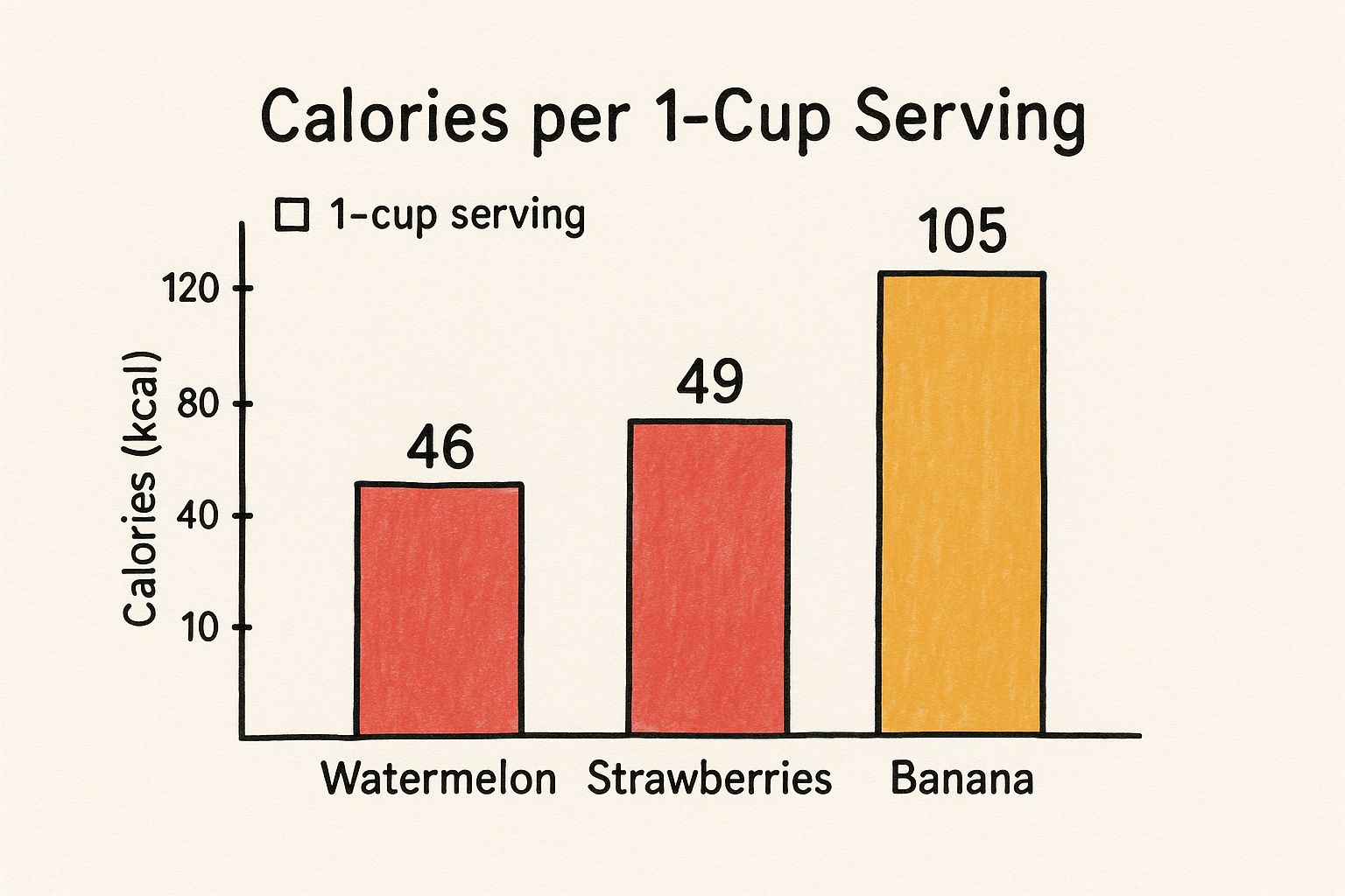 Infographic about how many calories in a bowl of fruit
