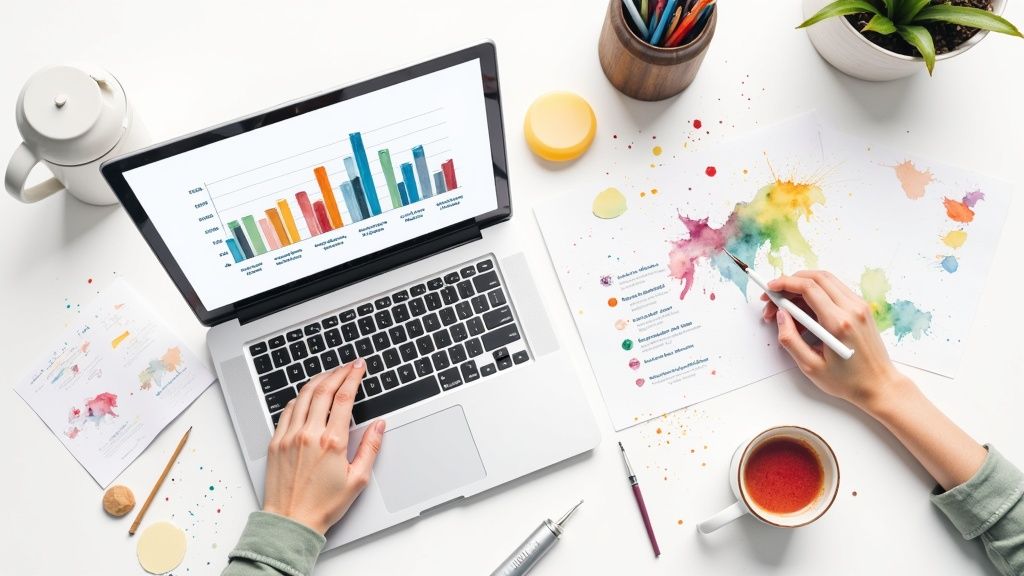 A marketing dashboard showing how customer testimonials are being used in different campaigns, with metrics on conversion rates.