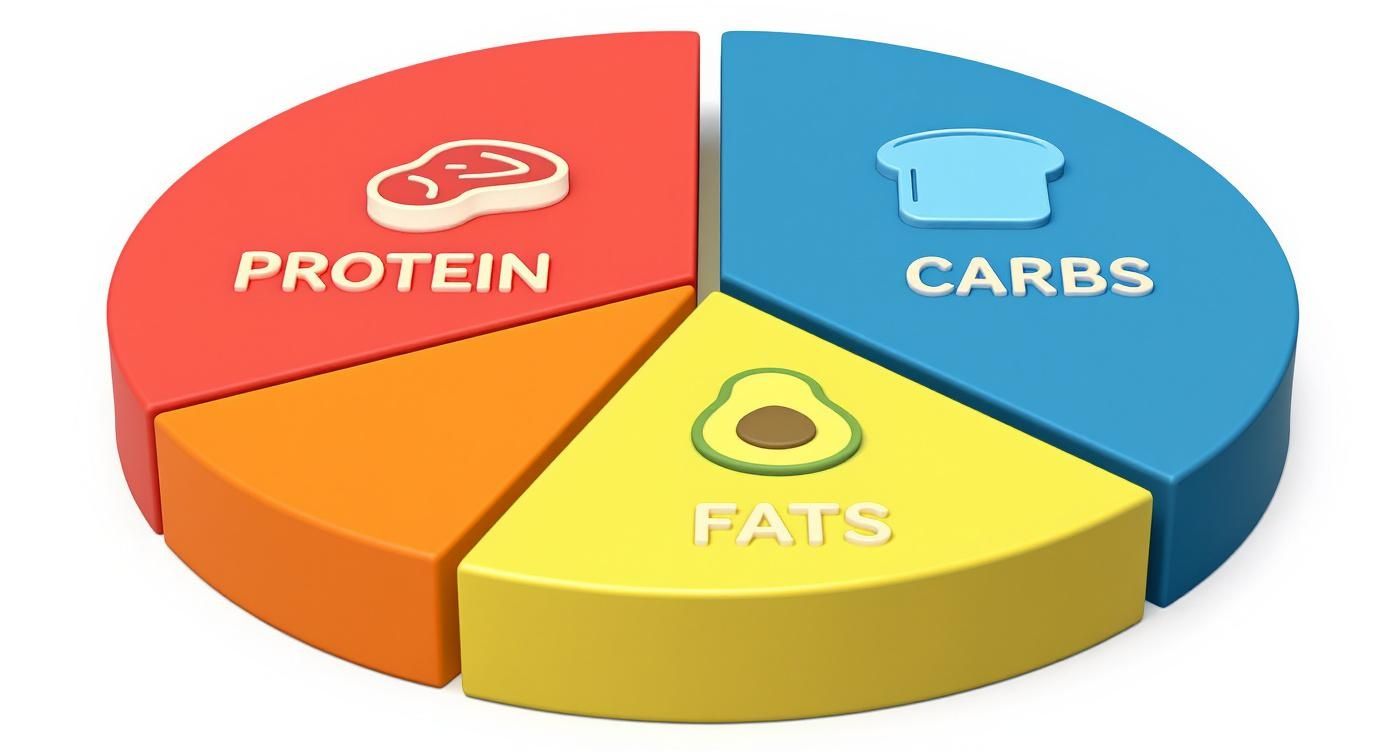 Infographic about best macro ratio for fat loss