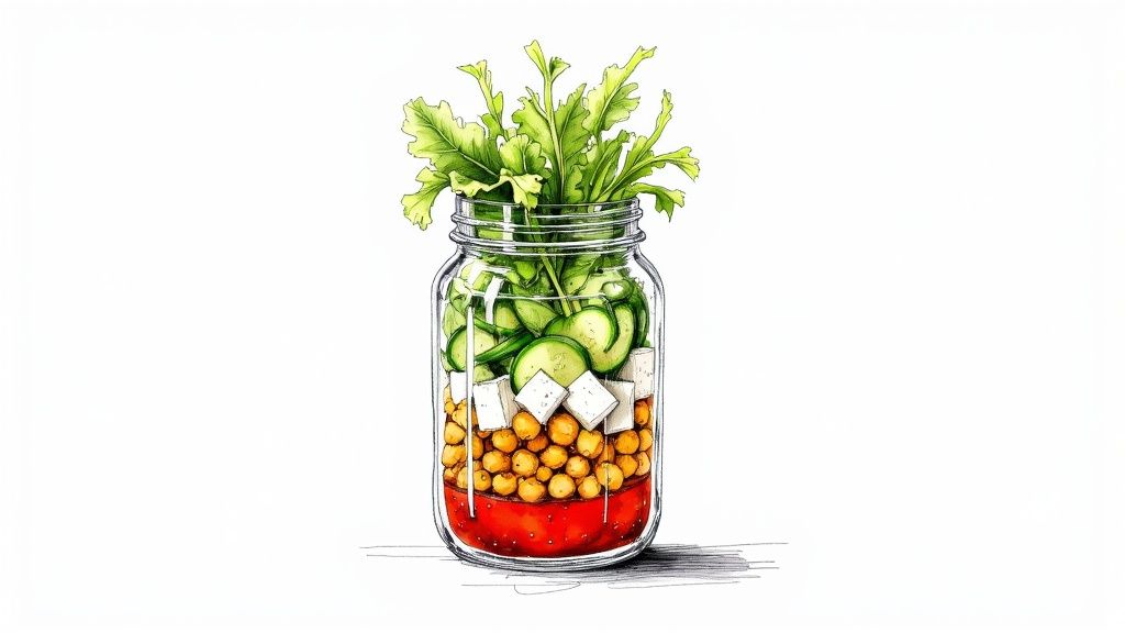Mason Jar Salads with Lean Protein