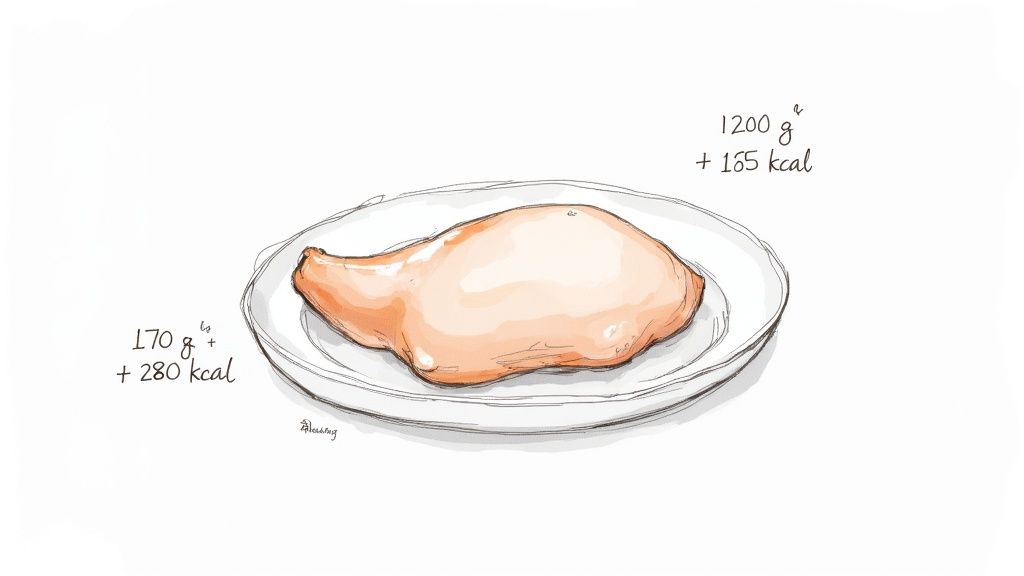 A bowl of sliced boiled chicken breast ready for a meal.