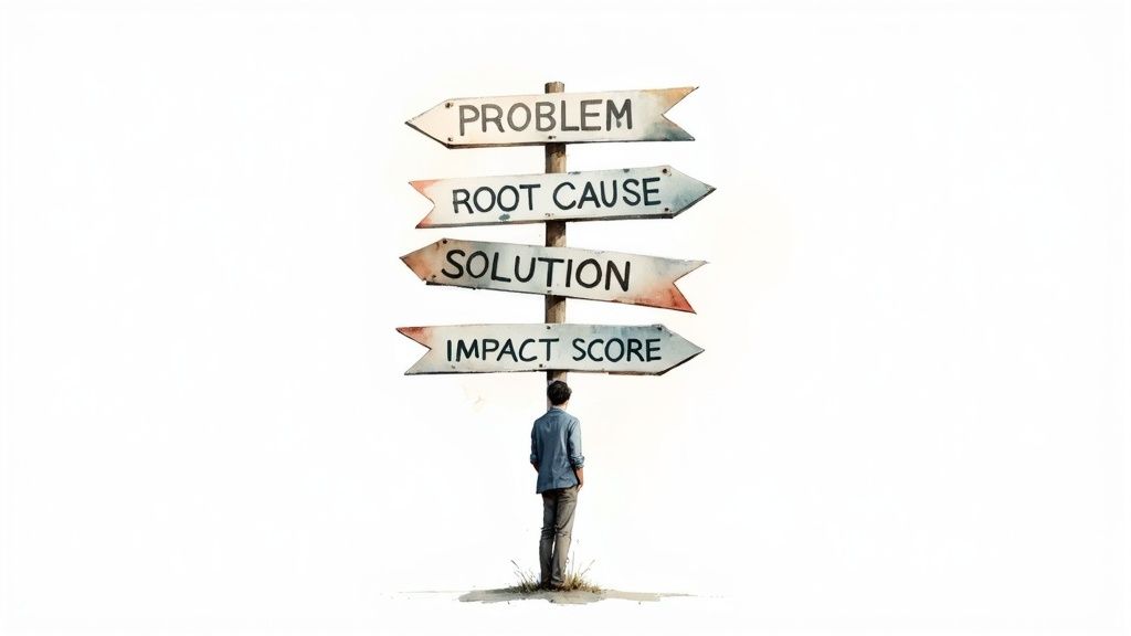 A detailed roadmap or flowchart on a digital screen, symbolizing a clear plan derived from data.