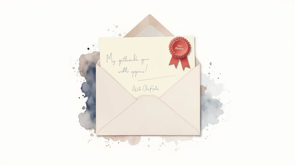 A person happily receiving an email on their laptop, symbolizing a positive follow-up.