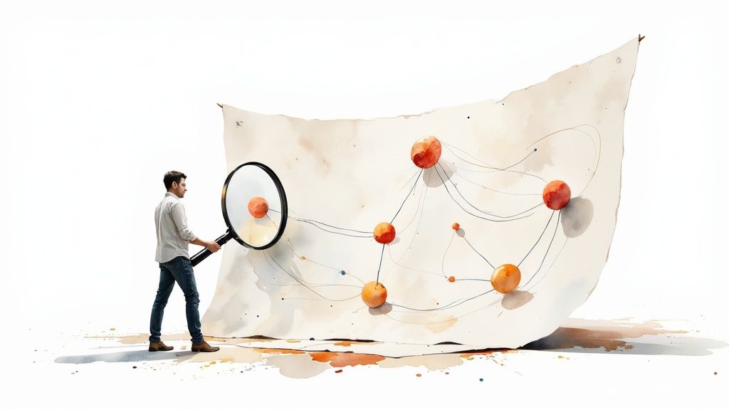 A person at a crossroads, representing a strategic business decision