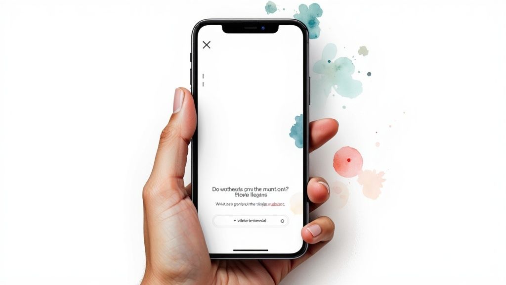 A sleek and modern testimonial form design