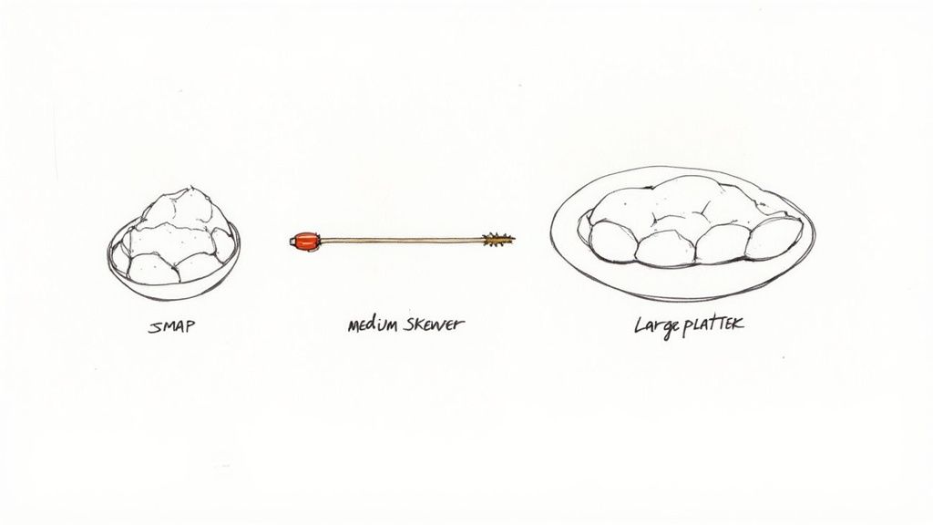 Two large chicken kebab wraps on a wooden board next to a small bowl of sauce.