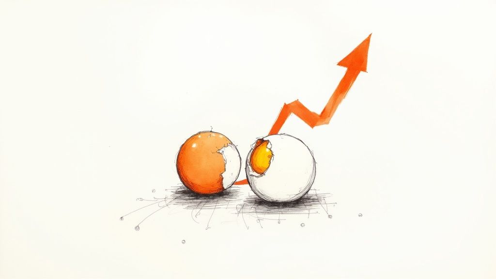 A bright and airy photo of fluffy scrambled egg whites in a white bowl, garnished with fresh chives.