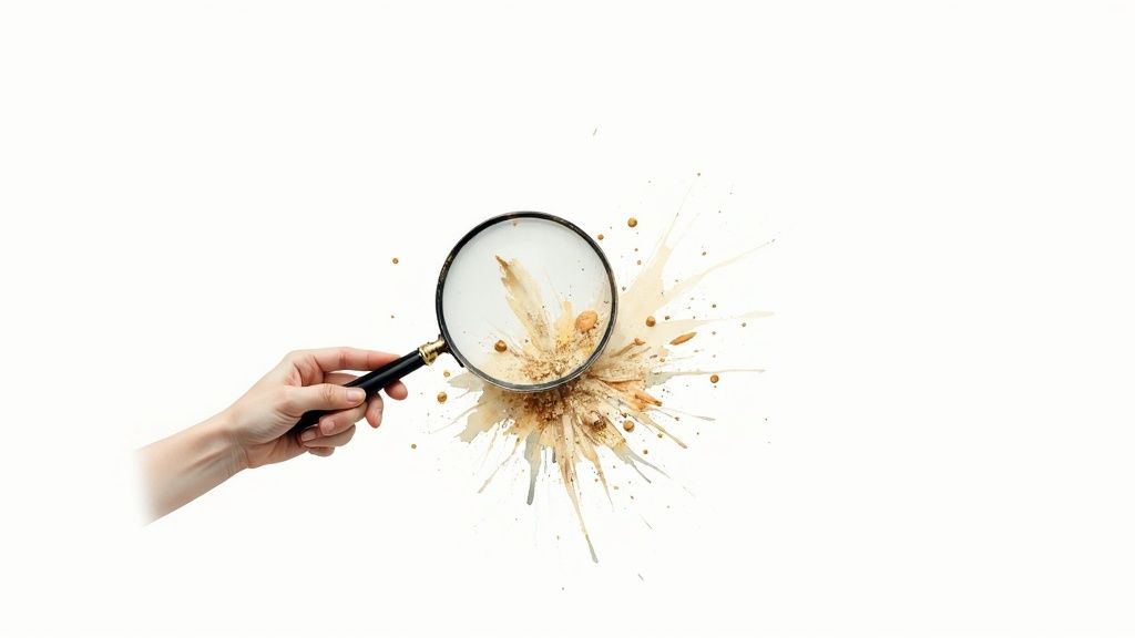 A person's hands holding up a glowing, abstract shape, symbolizing the extraction of valuable insights from data.