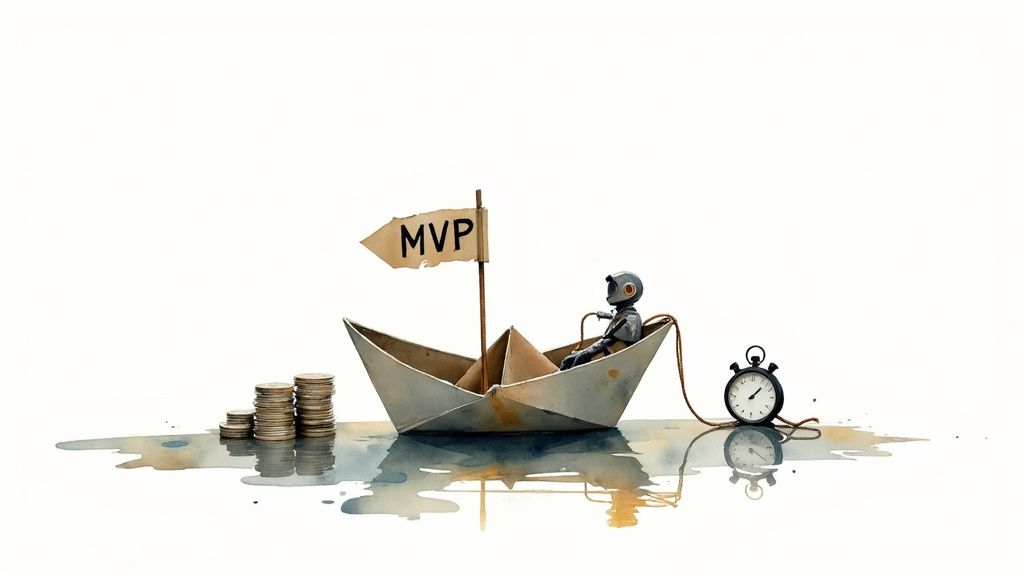 A person working late at night, surrounded by papers and a glowing laptop screen.