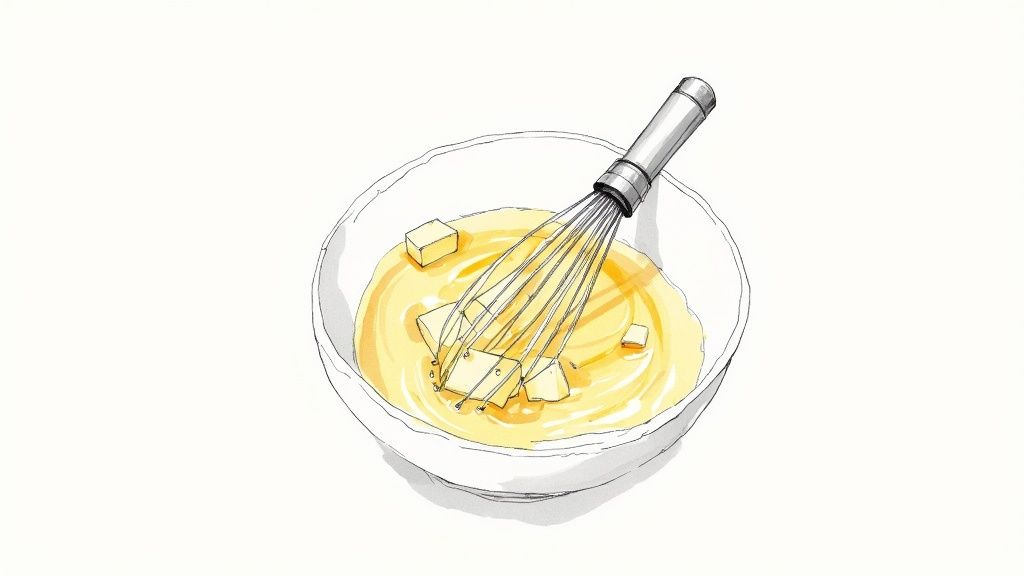 Paneer cubes frying in hot oil to a golden brown crisp.