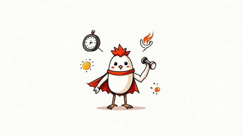 A close-up shot of a healthy and colorful meal featuring grilled chicken breast, quinoa, and fresh vegetables.