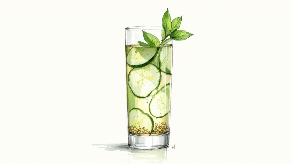 Mint and Cucumber Barley Water