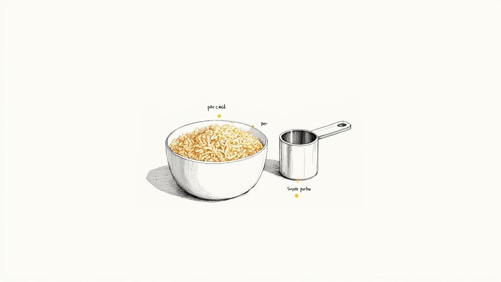 A bowl of plain puffed rice ready for snacking.