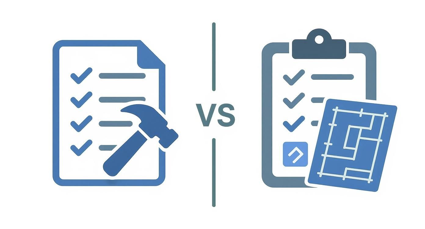 Infographic about difference between a survey and questionnaire