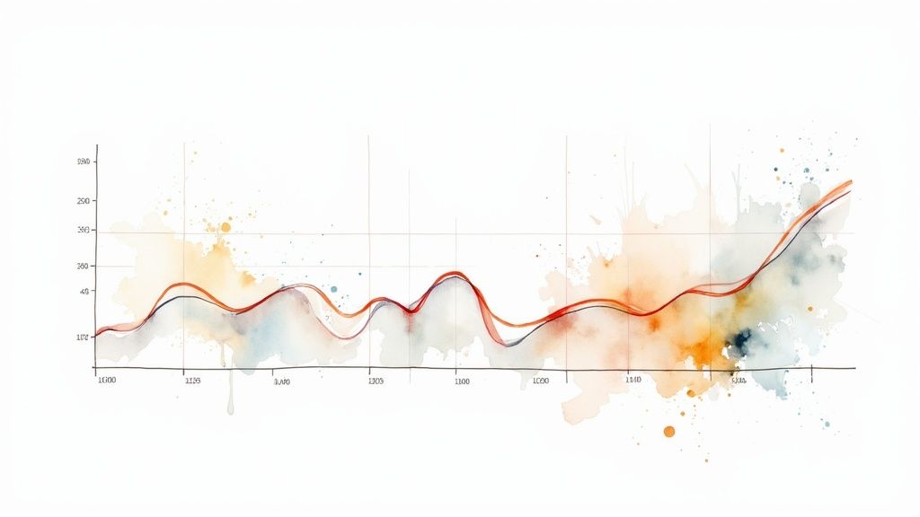 A chart demonstrating the use of a colorblind-safe palette, where different categories are clearly distinguishable by hues that remain distinct even with simulated color vision deficiencies.