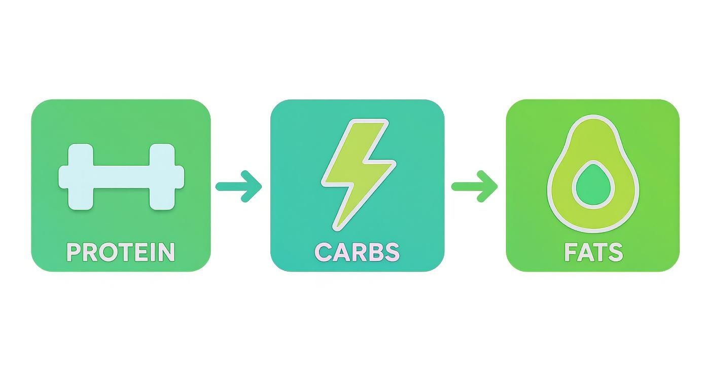 Infographic about best macros for muscle gain