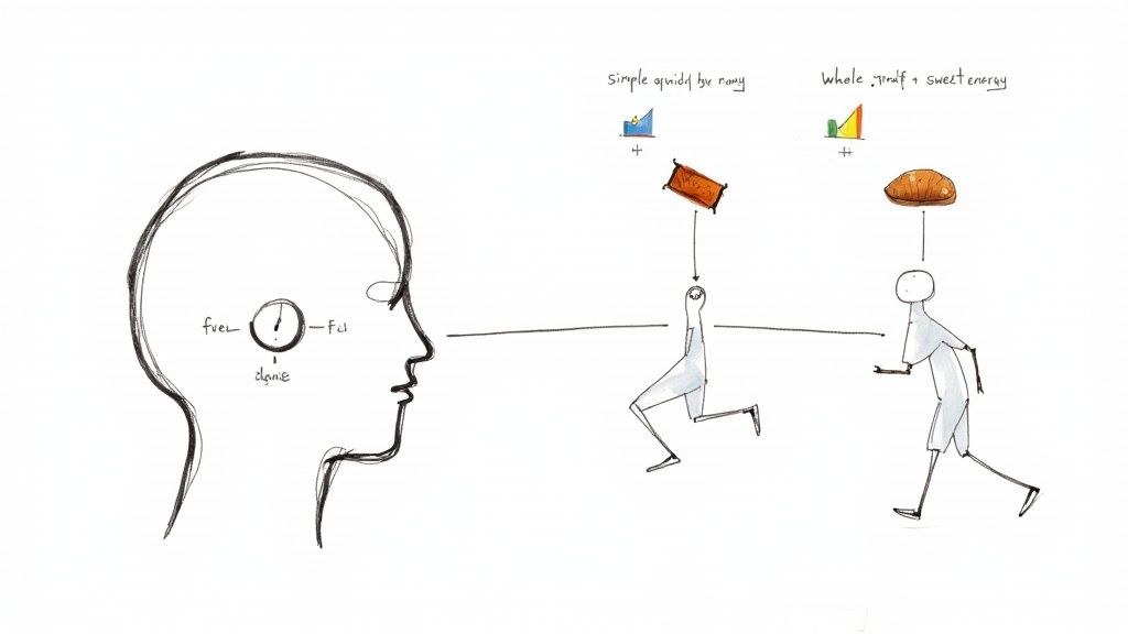 A variety of healthy fats including avocado, nuts, and olive oil.