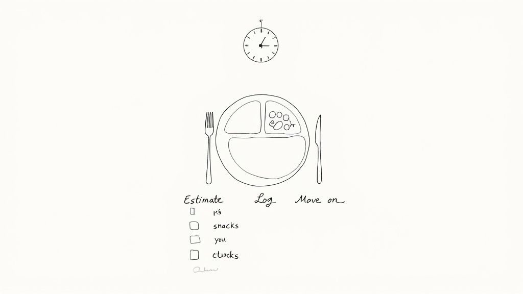 A person smiling while adding fresh vegetables to a shopping basket.