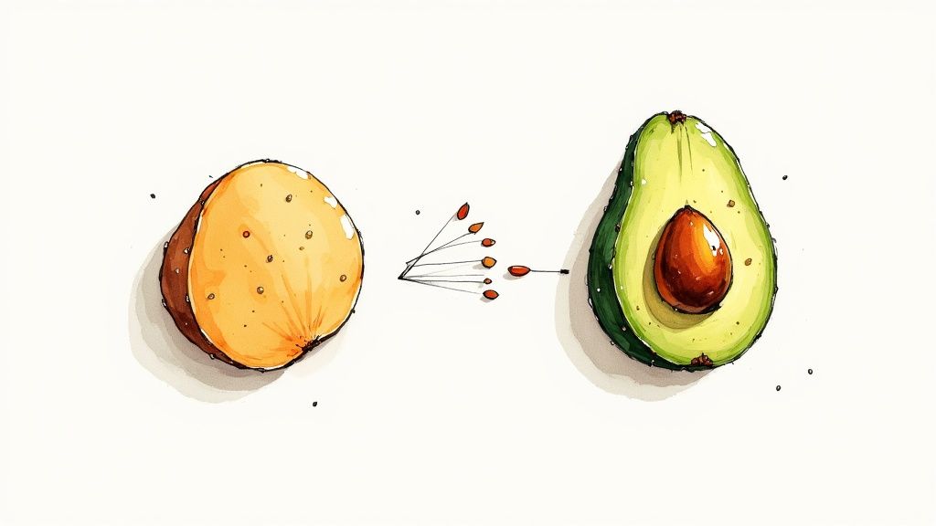 A delicious bowl of oatmeal topped with nuts, seeds, and berries, representing healthy fats and smart carbs.